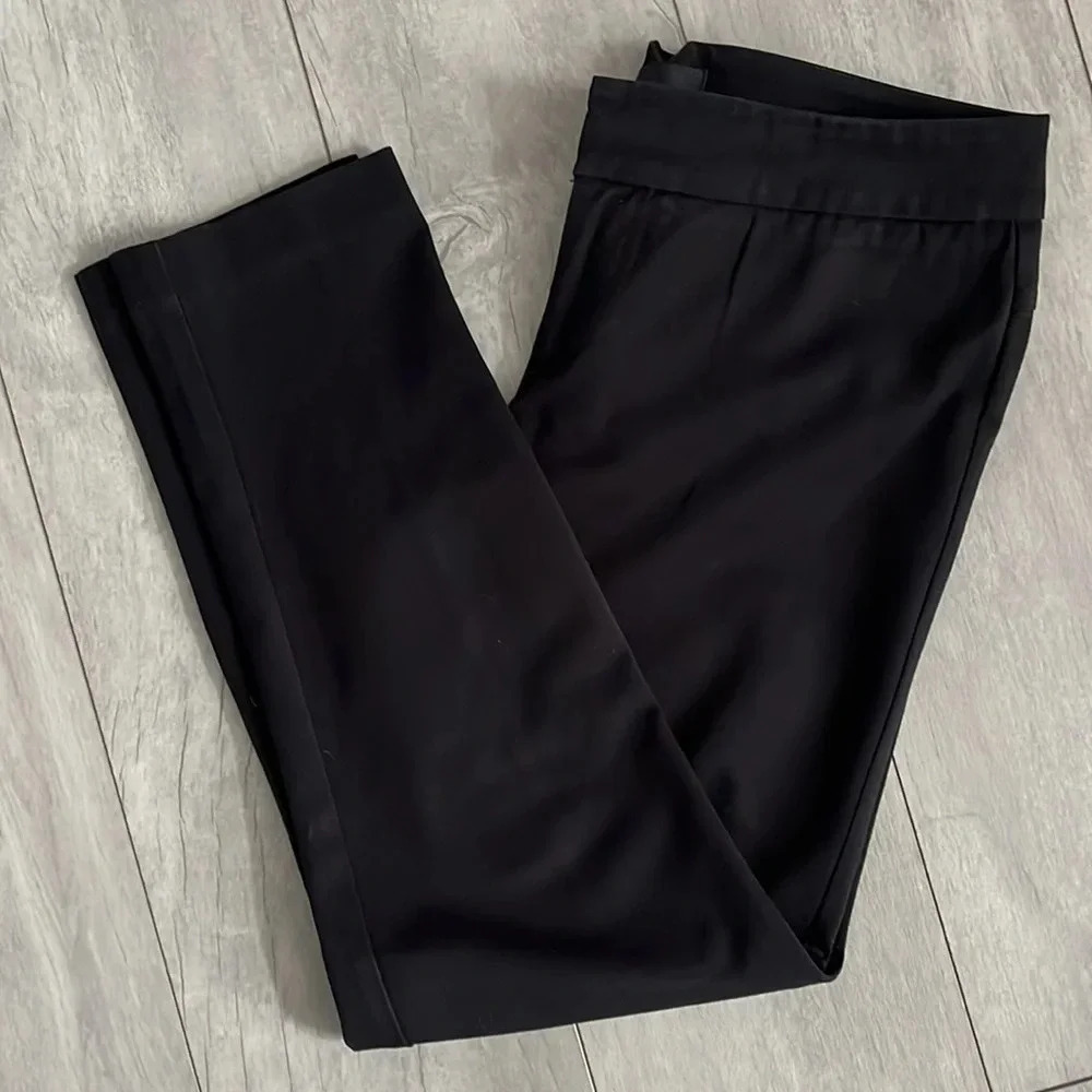 CYNTHIA ROWLEY Black Slim Ankle Dress Pant, Size 6